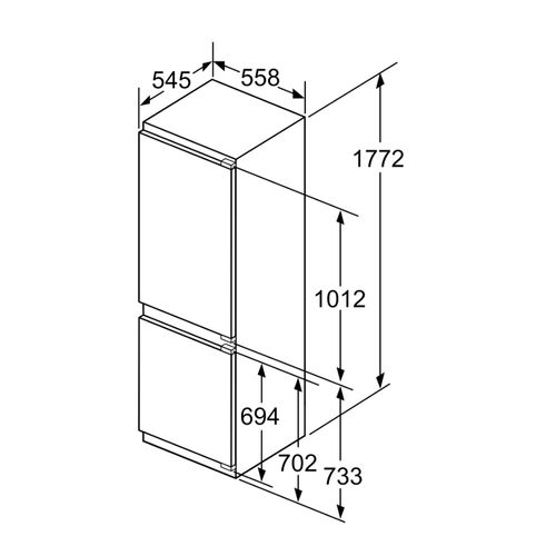Réfrigérateur Combiné Intégrable À Pantographe 265l - Kis86afe0