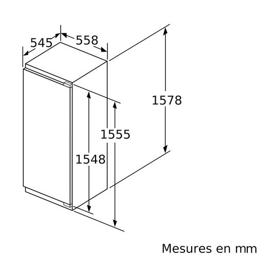 Réfrigérateur 1 Porte Intégrable À Pantographe 248l - Kil72afe0