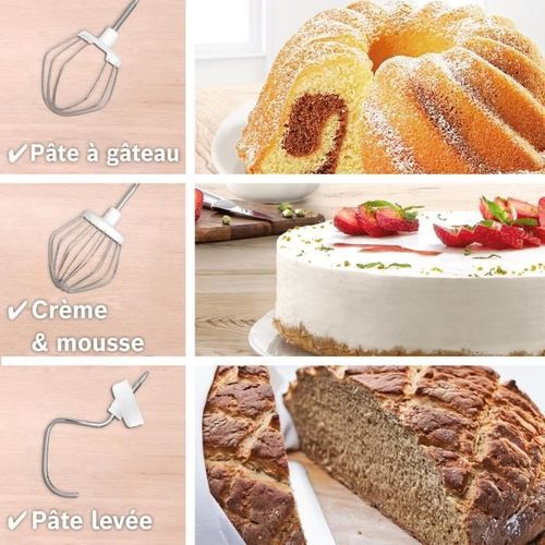 Robot Pâtissier Serie 2 Mums2aw00 - 700 W - 4 Vitesses - 3,8 L - Blanc