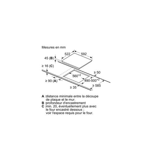 Table De Cuisson Vitrocéramique 60 cm 4 Feux 6600w Noir - Pkf611bb8e