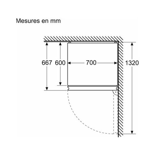Réfrigérateur congélateur 70 cm 440l No Frost - Kgn492ldf