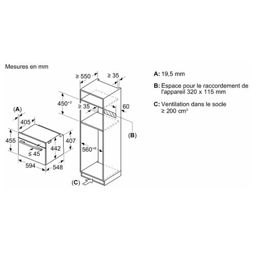 Four Combiné Mo Intégrable 45l Noir - Cmg7761b1