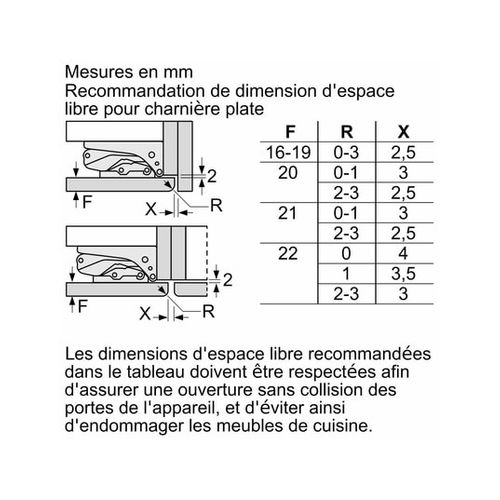 Réfrigérateur 1 porte encastrable 280l Hauteur 177 cm - Kil82nse0