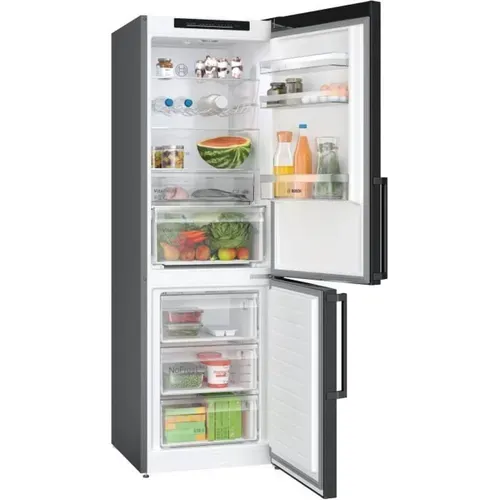 Réfrigérateur Combiné - Kgn36vxct - Classe C - 321 L - 186 X 60 X 66,50 Cm - Acier Brossé Noir