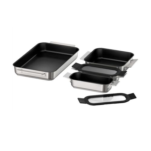 Batterie De Cuisine 4 Pièces Acier Inoxydable Hez9ff040