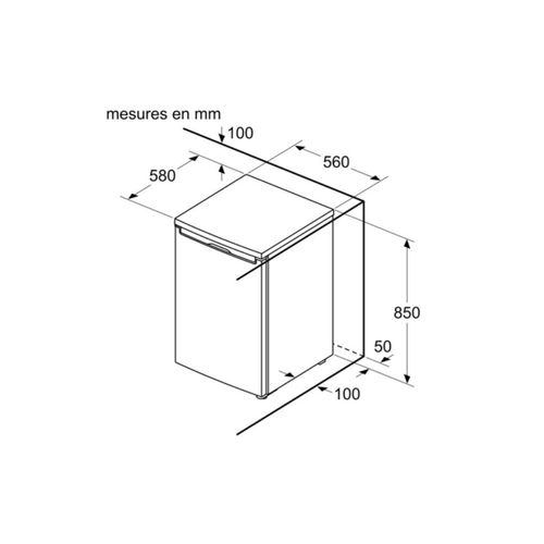 Réfrigérateur Table Top 56cm 120l Blanc - Ktl15nweb