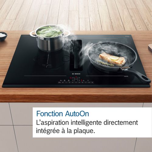 Table induction aspirante BOSCH PVQ711H26E vue de profil