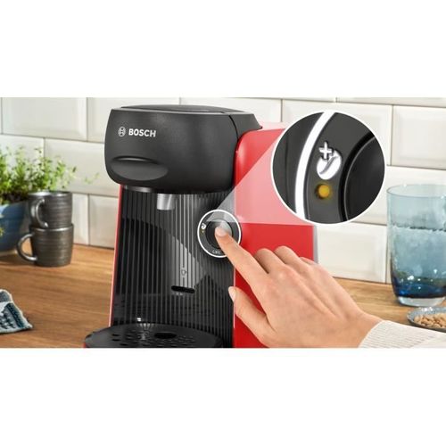 Machine à Café Multi-boissons - Tassimo - Tas163e - T16 Finesse - 1400 W - 0,7 L - Rouge