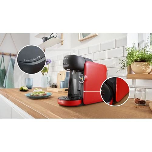 Machine à Café Multi-boissons - Tassimo - Tas163e - T16 Finesse - 1400 W - 0,7 L - Rouge