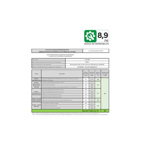 Lave-linge hublot 9 kg 1400 trs/mn - Wuu28t69fr