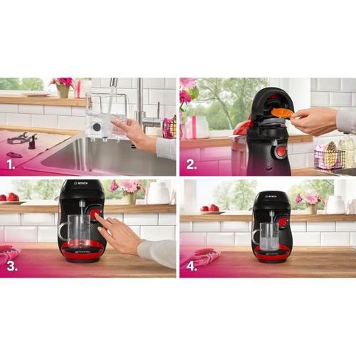 Machine à Café Multi-boissons - Tassimo - T10 Happy Rouge - 1400 W