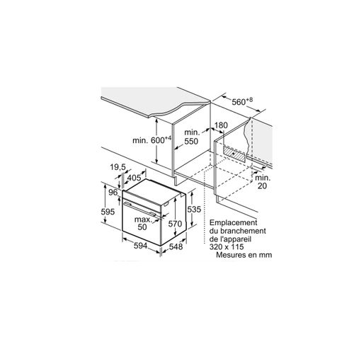Four encastrable Multifonctions 71l Pyrolyse - Hba171bs4f