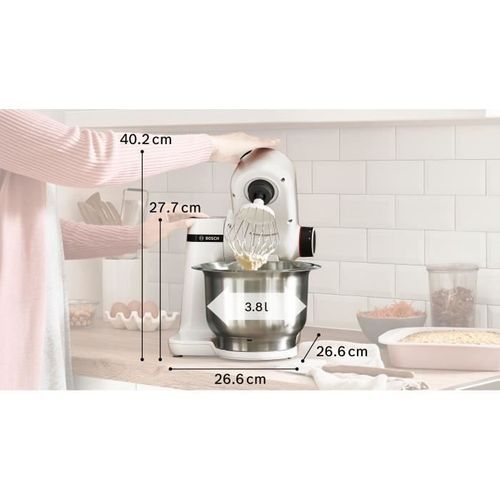 Robot Pâtissier - Mums2ew00e Serie 2 - 700 W - 4 Vitesses - Blanc