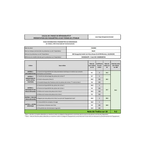 Lave-linge Hublot  Wgb256a2fr Ser8 - 10 Kg - I-dos - Induction - L60cm - 1600 Trs/min - Classe A