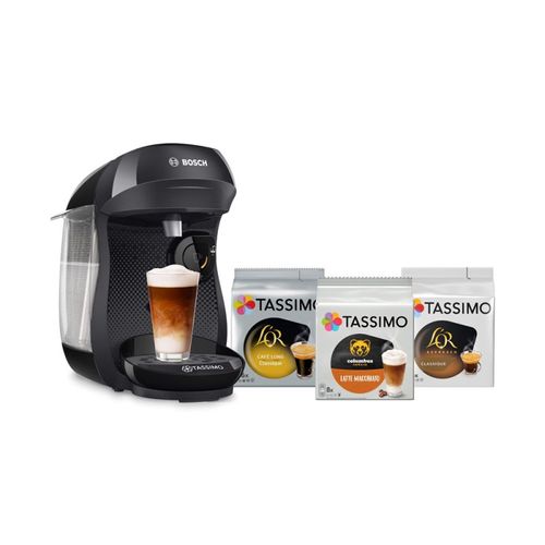 Machine à Café Tassimo Happy Noir + 3 Packs De T- Discs - Tas102ec3
