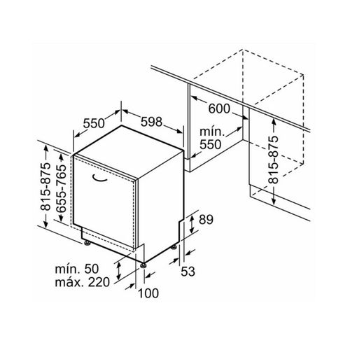 Lave-vaisselle 60m 14 Couverts 46db Tout Intégrable Smh4hvx14e
