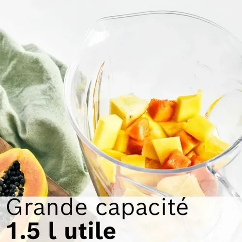 Vitapower Mmb614go Mixeur 1200 W — Bol Tritan 2 L (1,5 L Utile), 2 Vit. + Turbo