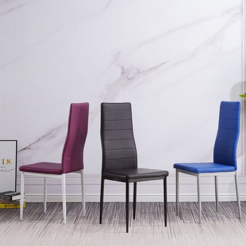 Chaises De Salle à Manger Milano, Lot De 6, Noir
