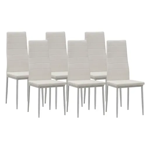 Chaises De Salle à Manger Milano, Lot De 6, Blanc