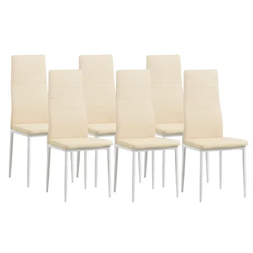 Chaises De Salle à Manger Milano, Lot De 6, Beige