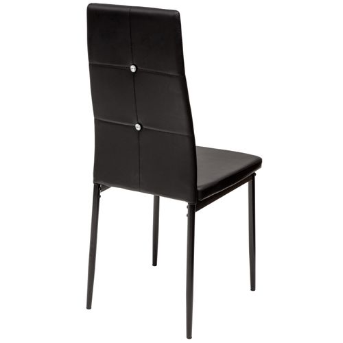Chaises De Salle à Manger Diamond, Lot De 6, Noir