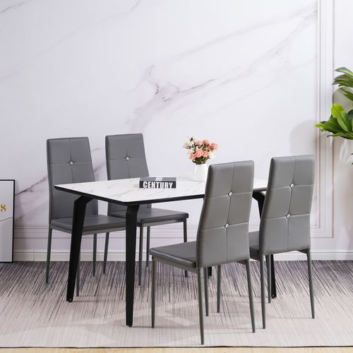 Chaises De Salle à Manger Diamond, Lot De 6, Noir