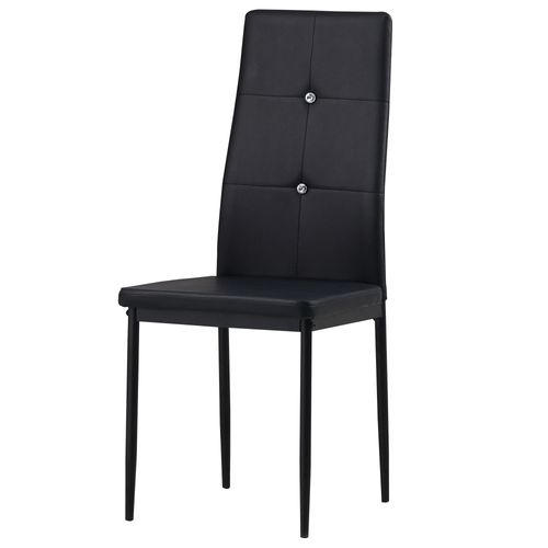 Chaises De Salle à Manger Diamond, Lot De 6, Noir