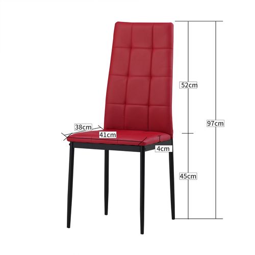 Chaises De Salle à Manger Rimini, Lot De 4 Noir