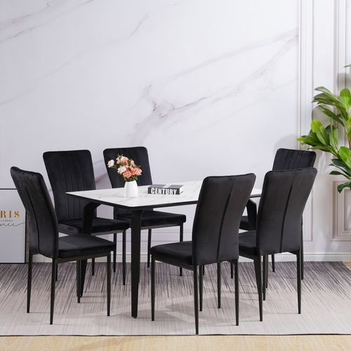 Chaises De Salle à Manger Modena, Lot De 6, Noir