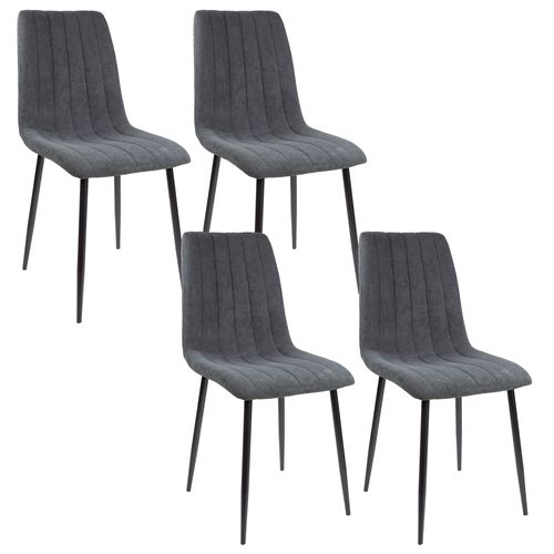 Chaises De Salle à Manger Garda, Lot De 4, Anthracite
