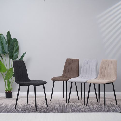 Chaises De Salle à Manger Garda, Lot De 4, Anthracite