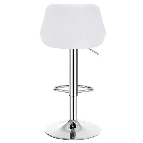 Lot De 2 Tabouret De Bar - Tabouret En Cuir Synthétique - Siège Bien Rembourré - Blanc