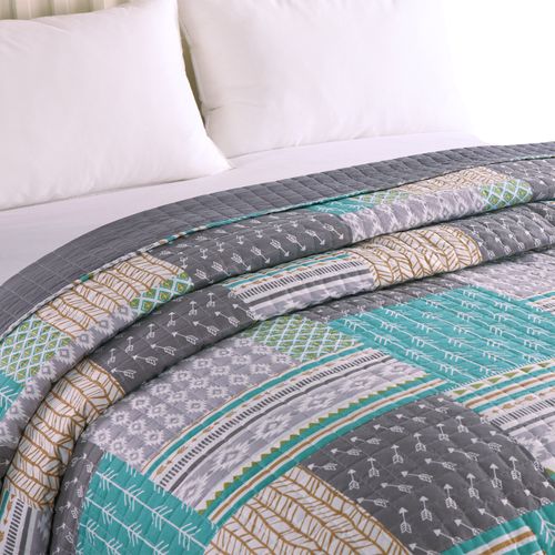 Quality Beddings Élégant et beau couvre-lit matelassé en patchwork