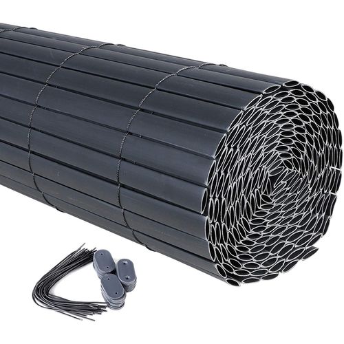 Canisse Pvc Pour Jardin Balcon Terrasse.balcon Clôture Brise-vent.brise Vue 500x160 Cm.gris