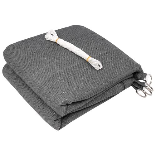 Voile D’ombrage 4x4 M Carré En Hdpe.protection Contre Le Soleil. Gris