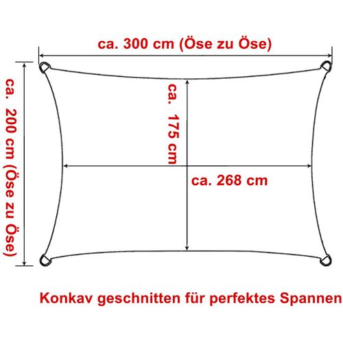 Voile D’ombrage 2x4m Rectangulaire En Hdpe.protection Contre Le Soleil.sable