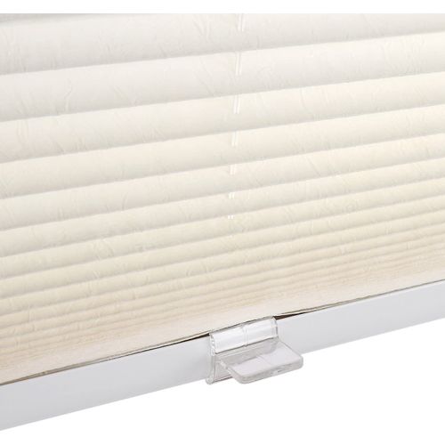 Stores Plissés.installation Rapide Et Directement Sans Perçage. 85x130 Cm Crème.