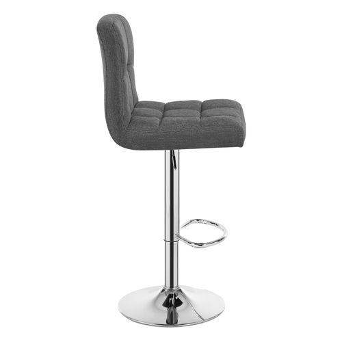 Lot De 2 Tabouret De Bar En Lin-Siège Bien Rembourré-Tabouret Pivotant-Gris Foncé