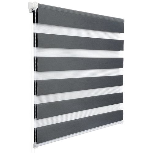 1 Pièce Store Enrouleur Double.fixation Rapide .isolant Thermique.85x220 Cm.gris Foncé