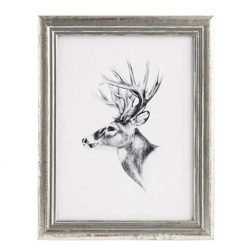 1 X Cadre De Photo En Bois Et Vitre. Cadre Photo De Style Artos. 21x29.7cm Environ. Argent