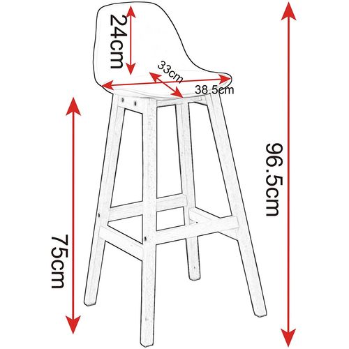 Lot De 2 Tabouret De Bar-pieds En Bois-tabouret De Cuisine-siège En Similicuir-blanc