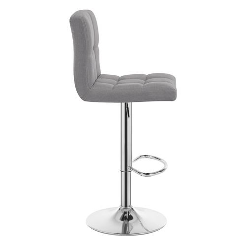 Tabouret De Bar En Lin Chaise De Bar Avec Repose-Pied Capacité De Charge De Siège:150 Kg-Gris Clair