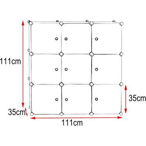 Penderie Pour Le Stockage De Vêtements/Accessoires/Livres.Étagère De Rangement Diy.9 Cubes.Blanc