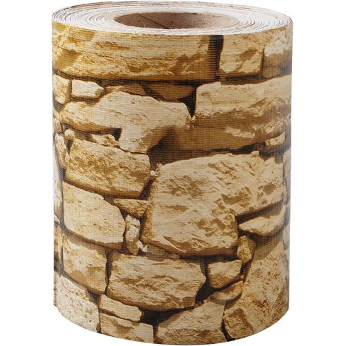 Bandes Brise-vue En Pvc 450g/m²rouleau Brise-vue Occultant.résistant Au Vent+soleil.19cmx35mpierre