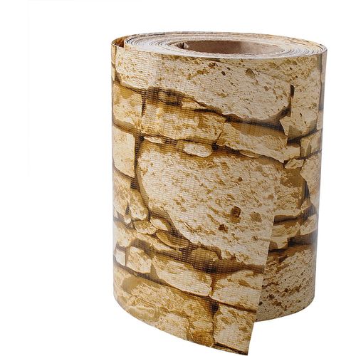 Bandes Brise-vue En Pvc 450g/m²rouleau Brise-vue Occultant.résistant Au Vent+soleil.19cmx35mpierre
