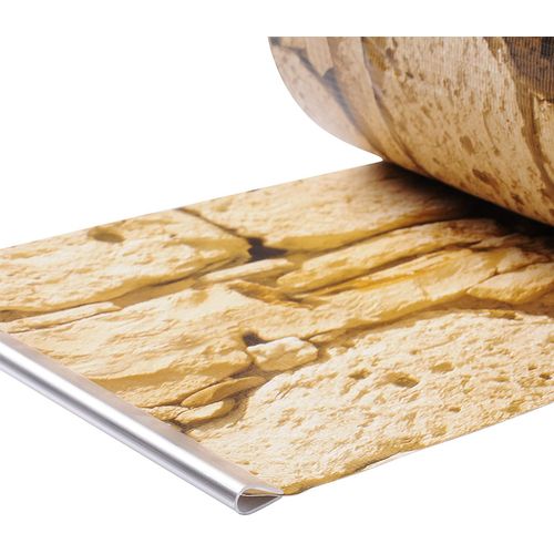 Bandes Brise-vue En Pvc 450g/m²rouleau Brise-vue Occultant.résistant Au Vent+soleil.19cmx35mpierre