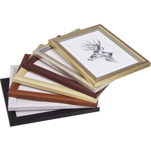 10x Cadre Photo 21x29.7cm A4 Cadre En Bois Et Verre Décoration Maison Artos Style Argent