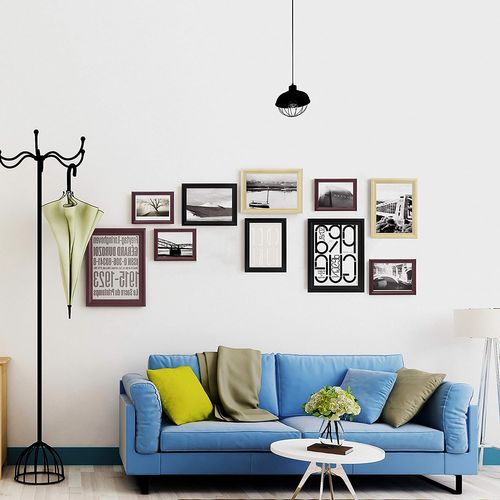 Set De 3 Cadre Photo. Argent. 21x29.7cm. En Bois Et Verre.cadre Décoration Pour La Maison.