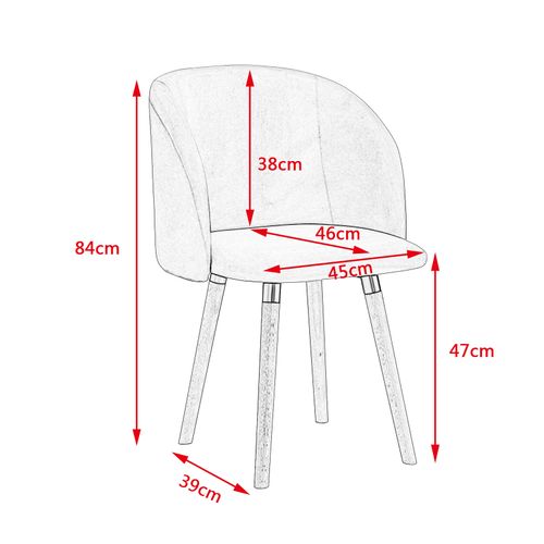 2 x Chaises De Salle à Manger, Chaise De Cuisine Siège En Velours Et Pieds En Bois Massif, Rose