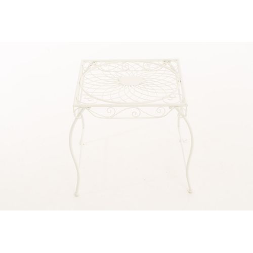 CLP Table de Jardin Carrée Asina en Fer Forgé - Table de Balcon ou Terrasse de Style Nostalgique Surface 60x60 cm - Table d'Extérieur pour Jardin - Couleur:, Couleur:Bronze